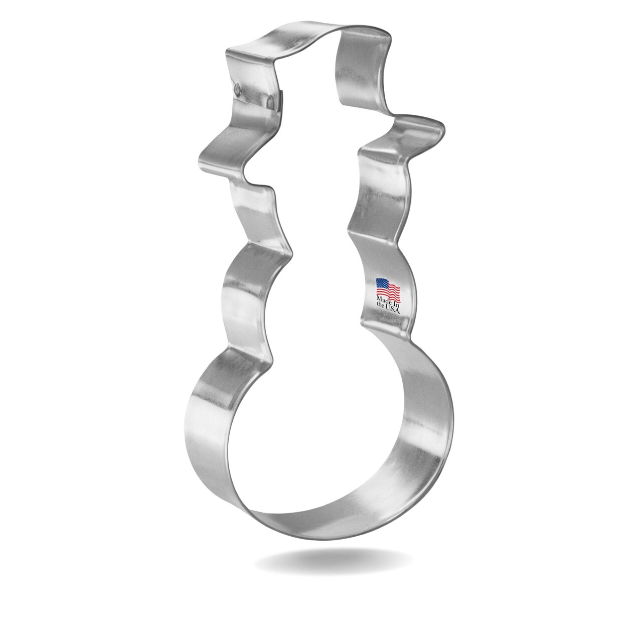 Snowman Cookie Cutter 4.5", CookieCutter.com, Tin Plated Steel, Handmade in the USA